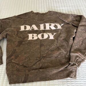 Dairy Boy Brown Crew Neck Sweat Shirt
